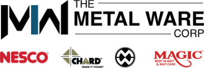 The Metal Ware Corporation logo with sub-brand logos for Nesco, Chard, and Magic